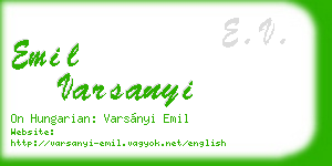 emil varsanyi business card